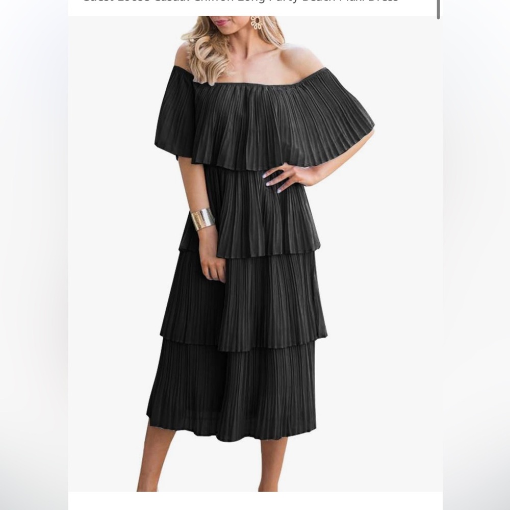Black midi dress